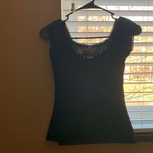 Womens Black Fancy Outing Shirt